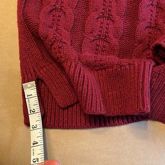 Loft Crew Neck Sweater Size Small Maroon - Picture 8 of 8